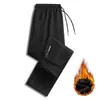 Pantalones deportivos de forro polar al por mayor para hombre, pantalones rectos casuales, otoño/invierno, talla grande, puntera suelta, pantalones elásticos, una generación de pelo