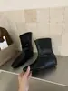 Primeiro Encontro Sazonal Marrom Aumento de Altura Maillard Slim Botas de Cano Curto Botas Femininas 2026 Outono/Inverno Estilo Francês Botas de Salto Baixo Bico Quadrado
