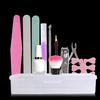 Kit de cuidado de esmalte de uñas, base de herramientas, lima, aceite nutritivo, recorte, manicura, juego de 12 piezas