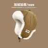 Sombrero Lei Feng del Noreste resistente al frío, a prueba de viento, con forro polar para mujer, otoño e invierno, engrosado, cálido, protector de orejas, sombrero de algodón, sombrero de esquí y aviador, moderno