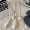 Meias Compressivas para Panturrilha Outono e Inverno Femininas, Efeito Emagrecedor nas Pernas, Meias com Pelúcia, Algodão Penteado com Botas, Meias 3/4 Cor Lisa Estilo Coreano