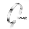 Pulseira de aço titânio transfronteiriça pulseira simples de aço inoxidável não desbota pulseira aberta em forma de C joia curinga atacado
