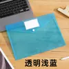 Bolsa Transparente para Archivos Tamaño A4 con Broche de Presión y Etiqueta, Bolsa de Almacenamiento de Plástico PP con Velcro, Bolsa Impermeable para Documentos y Exámenes
