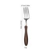 Juego de Cubiertos de Acero Inoxidable 304 con Mango de Madera para Alitas de Pollo, Cuchillo, Tenedor y Cuchara de Mesa Creativos para el Hogar, Set de Dos Colores para Filete Western