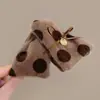 Pinza de concha triangular a cuadros de cuero PU Otoño e Invierno Coreano para Mujer, Pinza de tiburón elegante para moño en la parte trasera de la cabeza para cabello grueso