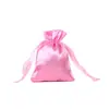 Bolsas de Satén con Cordón Listas para Pelucas, Bolsas de Empaque de Almacenamiento a Prueba de Polvo, Bolsas de Regalo de Satén de Seda para Joyería, Pañuelos de Seda