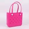 Bolsa de Playa Eva de Gran Capacidad, Bolso Tote Ligero Estilo Coreano, Patrón de Impresión Digital Personalizable, Bolso de Hombro Estilo Ins con Agujeros