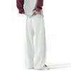 Calças personalizadas/forradas com fleece para outono e inverno, impermeáveis e à prova de vento, calças de trabalho masculinas modernas para atividades ao ar livre, corte reto solto, estilo grosso