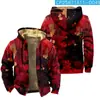 Tendência Popular Nova Amazon Transfronteiriça 2025 Cardigan com Capuz e Zíper Estampa Digital 3D Jaqueta de Algodão Forro Amarelo