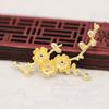 Yiwu Color Cobre Chapado en Oro Conservación del Color Rama de Flor DIY Rama Pequeña Pieza de Flor Pinza de Soldadura Accesorios para Pinzas de Pelo A856