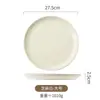 Vajilla Rústica Estilo Japonés Transfronteriza, Plato para Filete Estilo Occidental de Cerámica Gruesa, Plato Redondo Vintage Cocido en Horno, Vajilla Cerámica Comercial