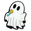 Serie de Halloween Zapatos de Agujeros Fantasma Blanco Hebilla de Zapato de Flor Pegamento Suave de PVC DIY Extraíble Zapato de Jardín Hebilla Decorativa
