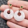 Colgante de Jade Blanco Hotan de Xinjiang con Forma de Gota de Agua, Jade Seboso Platino, Calabaza de Jade, Peso, Hebilla de Princesa Magnolia
