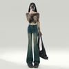 Calça Flare Picante de Alta Qualidade Tendência Primavera 2025 Jeans Emagrecedor de Cintura Alta Nicho Calça Feminina Slim