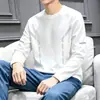 [Envío Rápido] Camiseta de Manga Larga para Hombre, Ropa Interior de Otoño para Hombre, Corte Holgado, Capa Base Elástica, Camiseta Estampada para Hombre