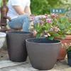Macetas Personalizadas, Imitación de Sauce y Mimbre con Diseños, Macetas de Plástico, Engrosadas, Macetas de Plantación Extra Grandes, Macetas Redondas, Plantación Simple de Flores y Verduras