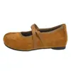 Sapatos Mary Jane Retrô de Couro Dividido para Dedos Femininos 2026 Outono Novo Estilo Elegante Planos de Boca Rasa Sapatos Simples Mocassins Sapatos Femininos