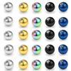 Accesorios para piercing de acero inoxidable con cuerpo cónico de punta de bola acero de titanio con tuerca de agujero bola de acero redonda 1.2 mm 1.6 mm