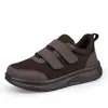 Tênis de caminhada transfronteiriços masculinos e femininos, primavera, cano baixo, fecho de velcro, biqueira larga, cabedal em malha, tênis casuais para corrida para idosos