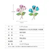 Broche de Flor de Gladiolo de Cobre Esmaltado de Lujo Ligero Incrustado con Circonita Pin Elegante Retro Accesorios para Ropa Estética China