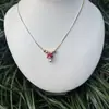 Nueva Moda Fresca Dulce Linda Tridimensional Verdura Pimiento Verde Tomate Champiñón Chile Esmalte Vidriado Incrustado Collar Mujeres