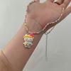 Colar Dopamina de Verão para Menina ~ Pequeno Fresco Elegante Nicho Colorido Miçangas Corrente Clavicular Personalizado Versátil