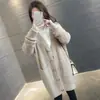 Otoño e invierno 2023 Nuevo Suéter Muy de Hada Cuello en V Abrigo de mujer Moda coreana Cárdigan suéter holgado largo