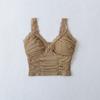 2025 Deseo Puro Sexy Verano Nuevo Estilo Encaje Chaleco con Almohadilla para el Busto Diseño de Mujer Top de Tirantes Adelgazante