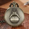Pulpo Calamar Mil y Chihiro Totoro Reloj de Bolsillo Mecánico de Bronce Regalo para Estudiantes Hombres y Mujeres Reloj de Bolsillo