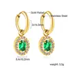 Pendientes Retro Europeos y Americanos de Temperamento Estilo Caro Incrustados de Diamantes Acero Inoxidable Color Antiguo Sin Color Pendientes de Lujo Ligero Pendientes de Gama Alta