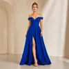 Vestido Longo de Festa Multicor Sem Alças Decote V Costas Abertas Sem Mangas com Fenda, Estilo Europeu e Americano Transfronteiriço, Adequado para Receber Banquetes