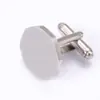 Vendas Diretas da Fábrica Novo Produto Transfronteiriço Botões de Punho Botões de Camisa Masculina Botões de Punho Aço Inoxidável 18mm Botões de Punho Octogonais