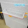 Cesta suspensa para painel perfurado cesta suspensa para prateleira de supermercado cesta de armazenamento para painel perfurado furo redondo grade pode cesta suspensa painel de furos acessórios para painel perfurado
