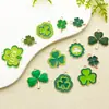 Sombrero Verde Irlandés que Gotea Aceite Trébol de la Suerte Colgante de Trébol Pulsera Llavero DIY Accesorios de Joyería