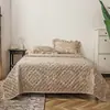 Xiangling Premium Simples e Sofisticado Cobertor de Cama 50S Lyocell Tencel com Babados Estilo Francês, Jogo de Cama de Quatro Peças