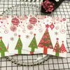 Guardanapo quadrado de papel tissue com estampa de árvore de Natal restaurante café lenço de papel facial dobrável