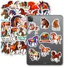 56 Pegatinas Coloridas de Caballos Salvajes Transfronterizas con Texto Motivacional para Diarios de Computadora, Pegatinas Decorativas de PP para Entusiastas de los Caballos