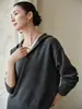 ¡Gran valor para los fans! Suéter 100% Lana, Suave y Cómodo, Sin Costuras, Versátil, Suéter con Capucha de Corte Holgado para Mujer, Nuevo para Otoño e Invierno