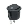 Interruptor Redondo em Forma de Barco Kcd1 23mm Duas Posições Três Posições Dois Pinos Interruptor Rocker Elétrico de Potência Totalmente Redondo