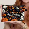 Bolsa de Cosméticos Estampada de Halloween, Bolsa de Almacenamiento Portátil, Nueva Bolsa de Tocador de Gran Capacidad de Calabaza y Bruja