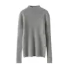 Suéter de Cachemir Puro de Moda para Mujer, Jersey Sencillo de Cachemir Cálido Tejido de Media Cuello Alto Suéter Base Nuevo Morado