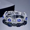 Pulsera Pulsera Joyería para Transmisión en Vivo de Tiktok Venta al por Mayor Moda Europea y Americana Pulsera de Zafiro Real Joyería Tesoro de Color Mujeres