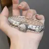 Pulsera Nueva Estilo Amarillo Dios de la Riqueza Chapada en Plata con Tres Latigos Pulsera Sólida para Hombre Elegante de Gama Alta Pulsera Tejida de Plata Venta al por Mayor