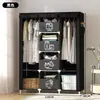 Armario simple a prueba de polvo no tejido transfronterizo para dormitorio, hogar, recámara y propiedades de alquiler, con almacenamiento multicapa
