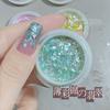 Manicure Brocado Rosa Colorido Fantasia Aurora Sereia Sonho Cor Opala Rosa Ultrafino Brilhante Decoração de Unhas Lantejoulas