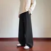 Calça Masculina Laranja de Perna Reta High Street Americana Verão Nova Casual Solta Tamanho Plus Versátil Esportiva Perna Larga Foice Calça Longa