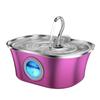 Dispensador de Agua para Mascotas de Acero Inoxidable Alimentador Inteligente de Agua Led para Gatos y Perros Purificación de Agua de Doble Capa Plato para Beber Tazón de Agua