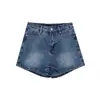 Shorts Jeans Vintage de Cintura Alta para Mulheres, Novo Estilo de Verão, Tamanho Grande, Emagrecimento, Corpo em Formato de Pera, Perna Larga Linha A Hot Pants