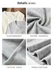 Camiseta Básica de Manga Larga para Mujer, Cuello Redondo, Imitación Cachemir, Estilo Coreano, Elegante, para Otoño e Invierno, Casual y Sencilla, Hombro Derecho