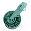 Fábrica en stock 10 piezas Traje negro Cuchara medidora de plástico Cuchara medidora para hornear Taza medidora graduada para leche en polvo Herramientas para hornear
